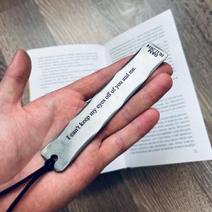 6th anniversary gift - Iron Bookmark - Iron wedding - Hand Forged Iron Heart - Personalized - iron gift - for him for her - 6th wedding gift