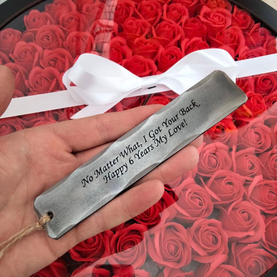 Personalized Iron Bookmark 6th Anniversary Gift Iron Wedding Gift for Him for Her 6 Year Gift