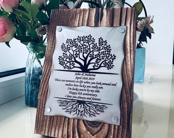 Iron Tree of Life – 6th Anniversary Personalized Vows Gift