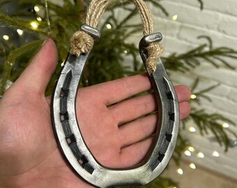 Blacksmith made Iron Horseshoe - 6th Anniversary - Iron wedding - 6th wedding anniversary - iron 6 year - Anniversary gift - Personalized