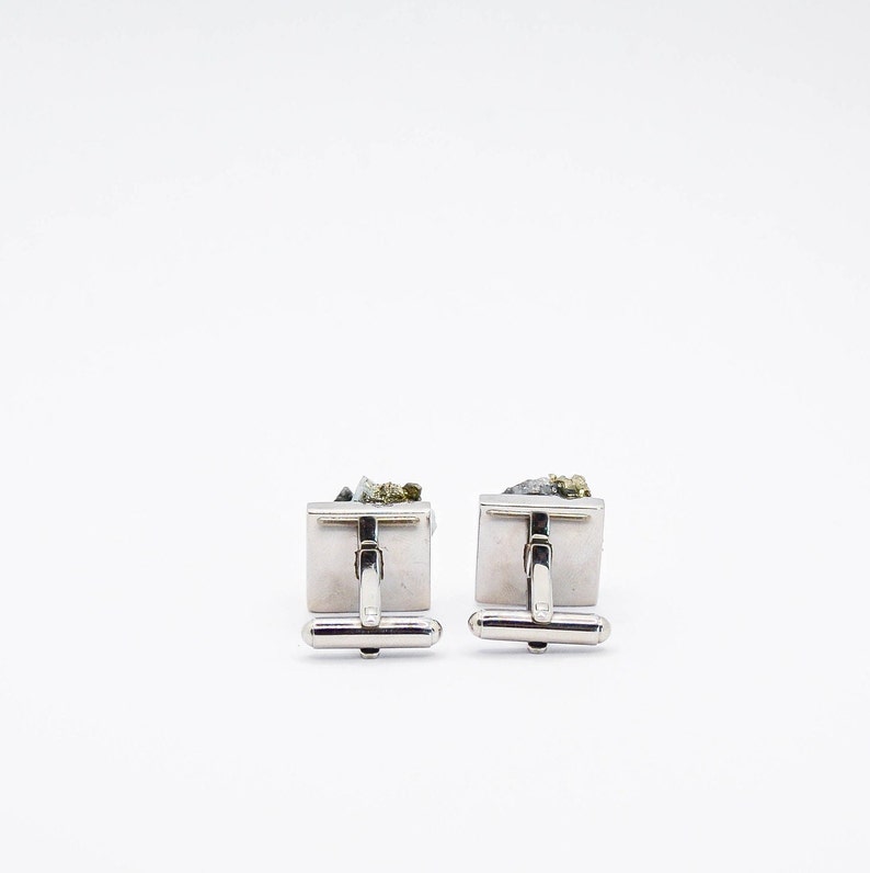 Raw Emerald Geode Luxury Cufflinks by Raw Opal