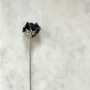 Raw Obsidian Geode Luxury Lapel Pin by Raw Opal