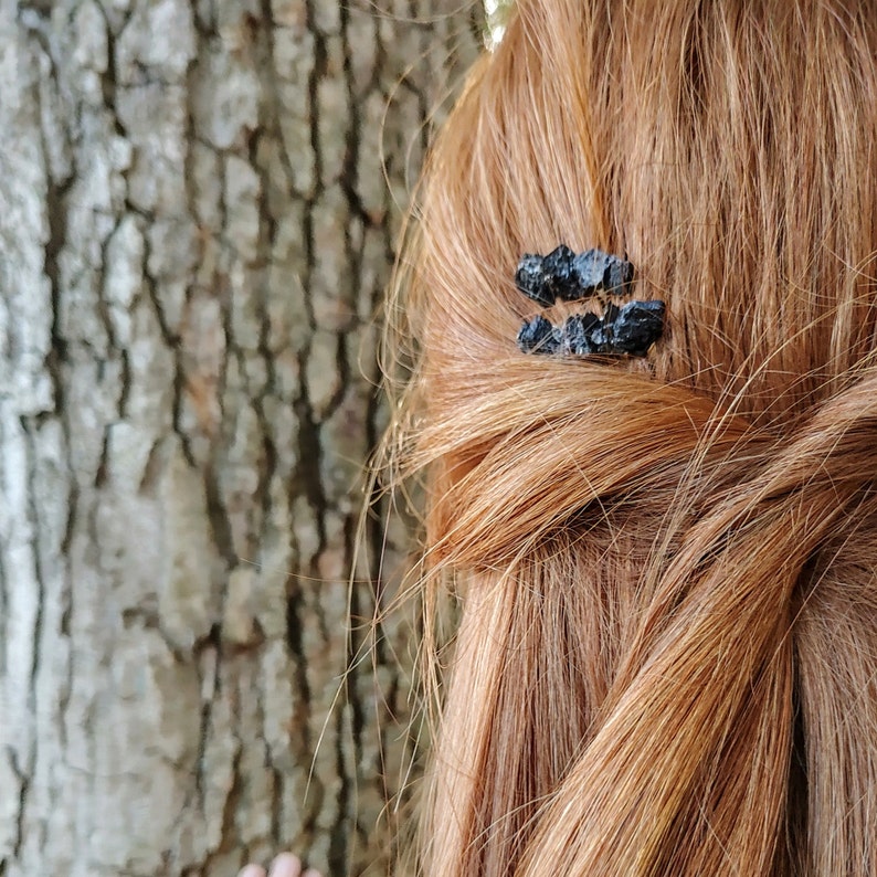 raw moss agate geode crystal hair comb CHOOSE 1 or 2 bridal updo hair piece 1 petite silver comb garden wedding crystal veil comb image 6