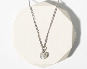 Raw Moonstone Necklace • Natural June Birthstone Pendant