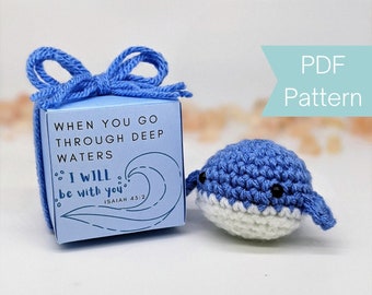 Deep Waters Isaiah crochet pattern Bible verse grief Christian care package PDF digital download