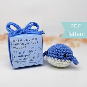 Deep Waters Isaiah crochet pattern Bible verse grief Christian care package PDF digital download