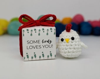 Funny Gift Box for Chicken Lover, care package, plush mom gift, cute crochet sister gift