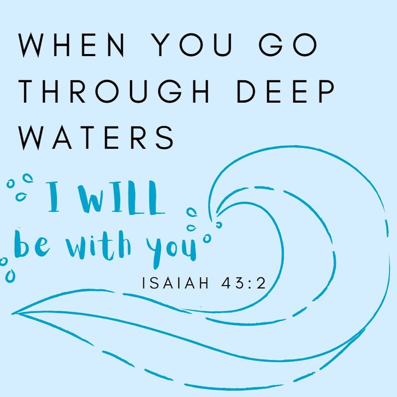 Deep Waters Isaiah Crochet Pattern Bible Verse Grief Christian Care ...