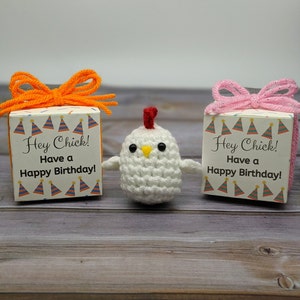 Birthday Gift for Women Chicken Lover Care Package, funny personalized and unique crochet sister gift
