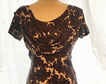 Vintage 1950s SILK ‘wiggle’ dress