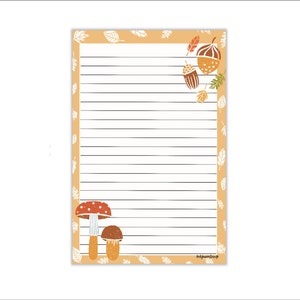 NOTEPAD FALL / ringraziamento a tema autunnale regalando carta da lettere posta elettronica journaling / onlyhappythings