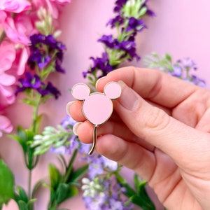 DISNEY INSPIRED PIN / hard enamel mickey mouse head castle pink disneyland disneyworld cinderella / onlyhappythings