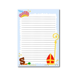 BLOCCO NOTE SINTERKLAAS / piet cioccolato lettera di pan di zenzero carta da lettere posta lumaca / solocosefelici