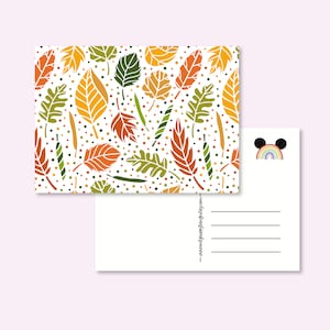 CARTOLINA FOGLIE AUTUNNO / foglie autunnali carina cartolina postale postcrossing / onlyhappythings