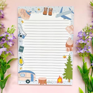 NOTEPAD VIAGGI ESTIVI / vacanza valigia gialla frutta carta da lettere posta ordinaria / onlyhappythings