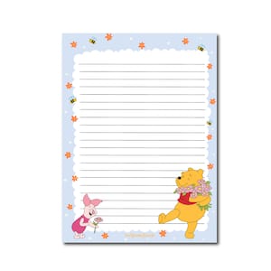 NOTEPAD POOH / winnie the pooh piglet spring disney inspired writingpaper snailmail / onlyhappythings