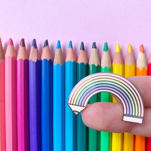 CREAZIONE DI SPILLE IN SMALTO / matite arcobaleno forniscono posta ordinaria postcrossing creativo / onlyhappythings