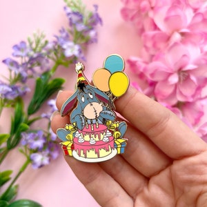 ENAMEL PIN EEYORE // party disney Winnie the Pooh Disneyland badge brooch / onlyhappythings