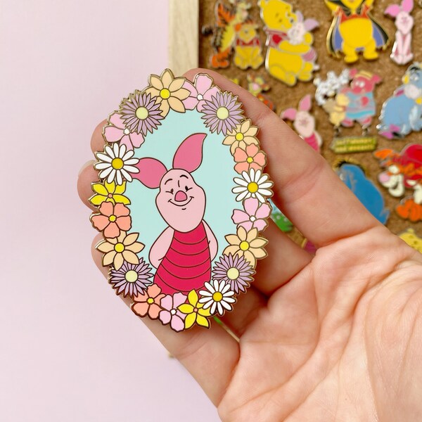 PIN DE EDICIÓN LIMITADA / piglet winnie the pooh inspiró flores de pin de disney / onlyhappythings