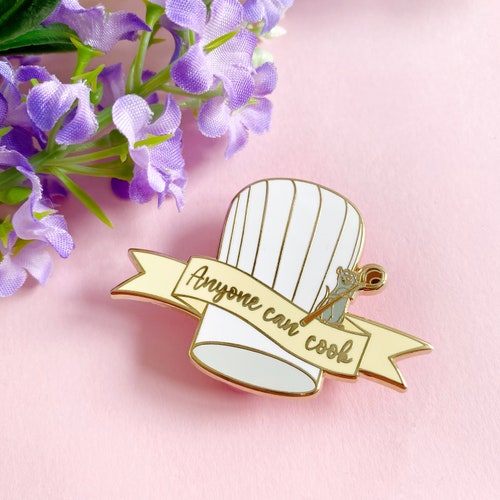 RATATOUILLE PIN / Disney inspired anyone can cook hard enamel / onlyhappythings