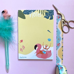 NOTEPAD SUMMER / A6 tropical swimming papersheets / onlyhappythings