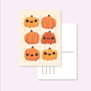 CARTE POSTALE HALLOWEEN / un bonbon ou un sort à la citrouille, jolie carte postale postcrossing / onlyhappythings