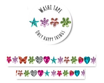 WASHI TAPE GEMS / vintage snailmail post stationery junk journal planner / onlyhappythings