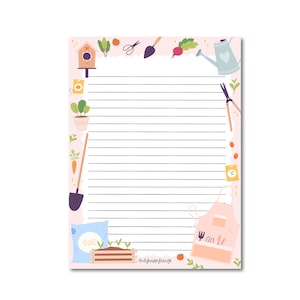 NOTEPAD GARDENING / cute seeds spring writingpaper snailmail / onlyhappythings