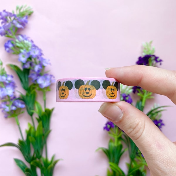 HALLOWEEN WASHI MICKEY / disney pumpkin tape scrapbooking bullet journal snail mail / onlyhappythings