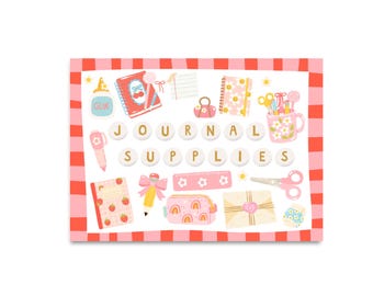 POSTCARD JOURNAL SUPPLIES / junk journal stationery snailmail card postcrossing / onlyhappythings