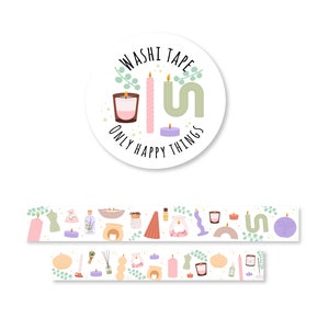 WASHI TAPE CANDLES / flowers home scents pastel snailmail planner stationery / onlyhappythings