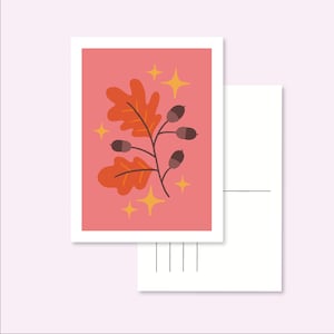POSTAL OTOÑO / hojas de otoño linda tarjeta postal postcrossing / onlyhappythings