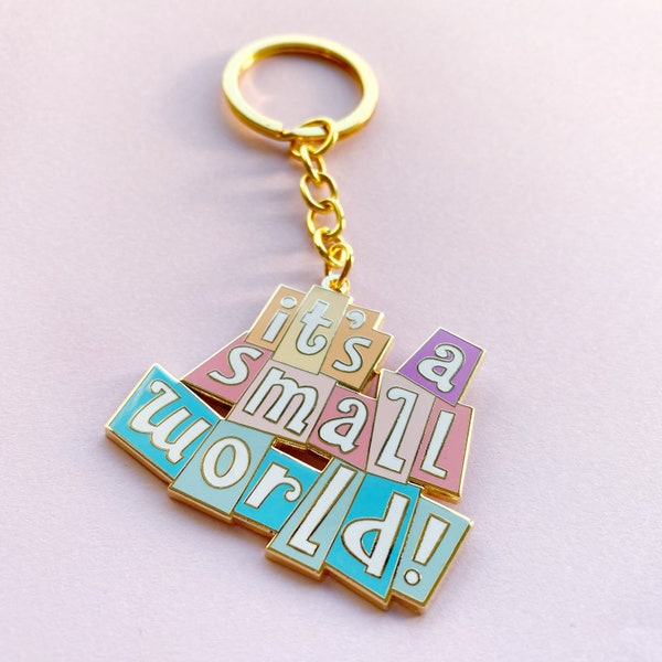 disney inspired enamel keychain / its a small world mickey castle pink disneyland disneyworld / onlyhappythings