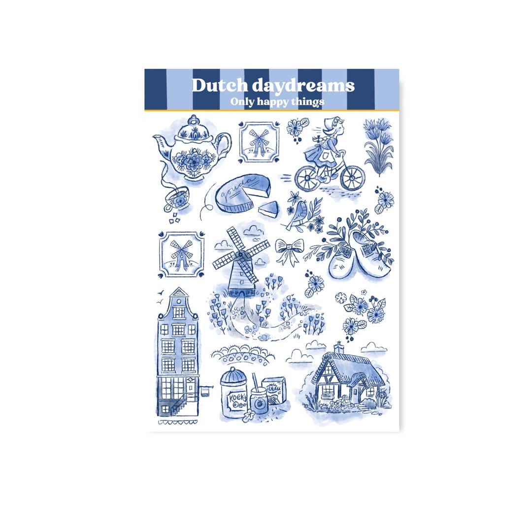 Dutch Interview Sticker STICKERSHEET DUTCH A6 / Stickers Holland Netherlands Amsterdam ...