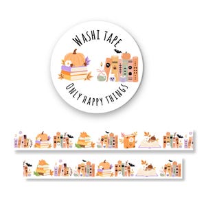 WASHI BOOKS FALL / halloween booklover reading crafting scrapbooking junk journal paper tape snail mail / onlyhappythings