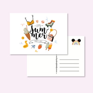 È UNA CARTOLINA D'ESTATE / biglietto di auguri floreali postcrossing / solocosefelici