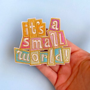 IRON ON PATCH / it&#39;s a small world inspired Disney Mickey Mouse disneyworld Disneyland / onlyhappythings