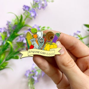 RATATOUILLE PIN / Remy Disney inspired anyone can cook hard enamel / onlyhappythings