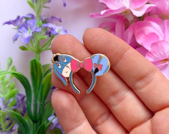 ENAMEL PIN EEYORE // headband Mickey ears disney Winnie the Pooh Disneyland badge brooch / onlyhappythings