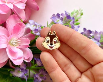CHIP PIN/ chip and dale chipmunks squirrel disney mini pin - onlyhappythings