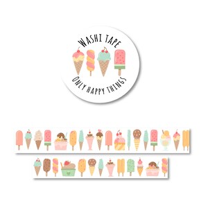 ICE CREAM WASHI / letnie słońce scrapbooking bullet journal ślimacza poczta artykuły piśmiennicze / onlyhappythings