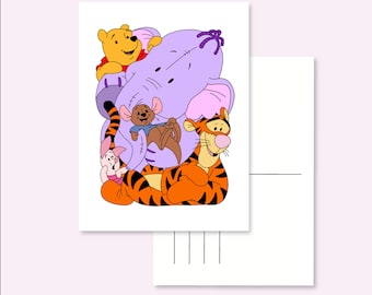 POSTCARD POOH / winnie the pooh lumpy tigger piglet roo postcrossing / onlyhappythings