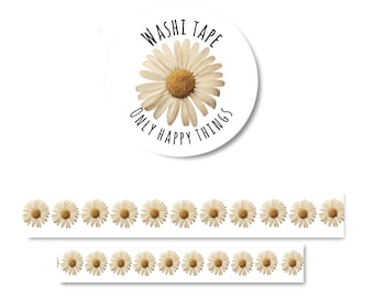 WASHI TAPE FLOWERS / spring snailmail post stationery junk journal planner / onlyhappythings