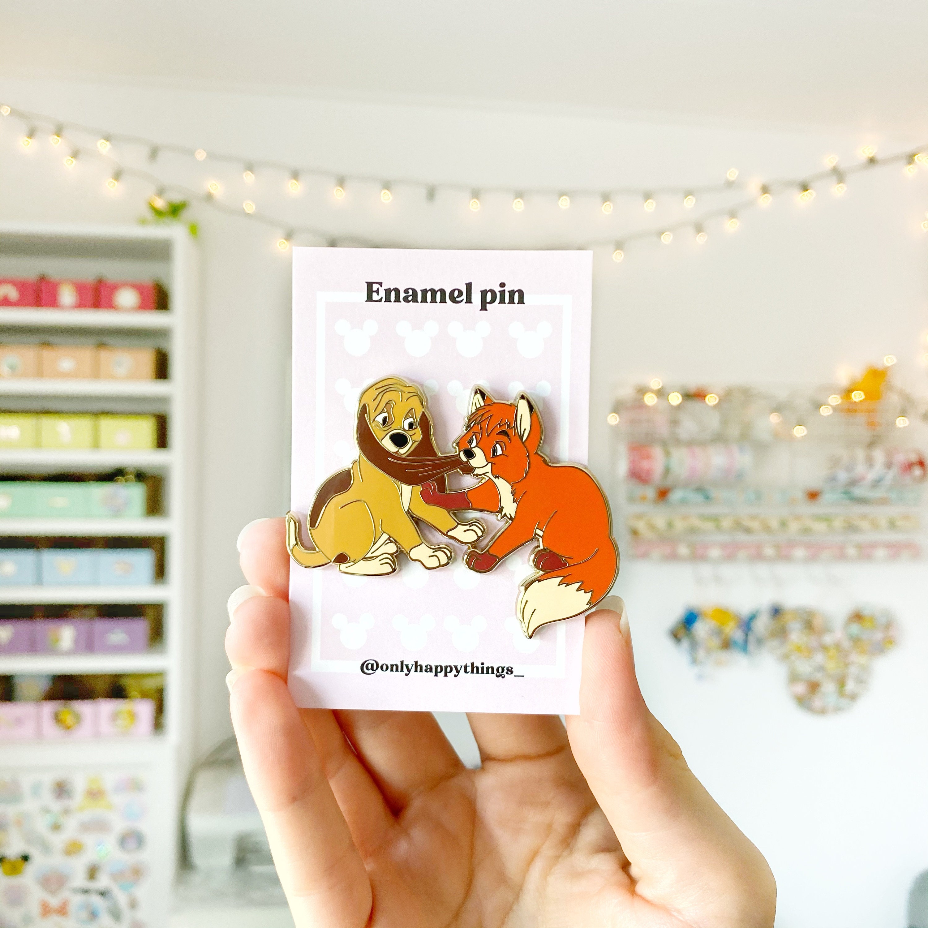 ENAMEL PIN /  fox and hound inspired Disneyland disneyworld - onlyhap…