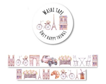 WASHI TAPE PARIGI / viaggio città viaggio europa francia vacanza bullet journal posta ordinaria cancelleria / onlyhappythings