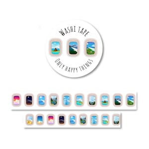 WASHI TAPE AEREO / viaggio aereo vista sole estate vacanza scrapbooking bullet journal posta ordinaria cancelleria / onlyhappythings