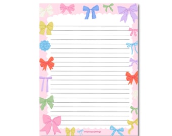 NOTEPAD BOWS / cute envelopes valentine writingpaper snailmail / onlyhappythings