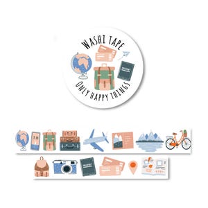 WASHI TAPE VIAGGIO / sole estate vacanza scrapbooking bullet journal posta ordinaria cancelleria / onlyhappythings