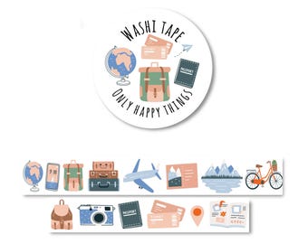 WASHI TAPE VOYAGE / soleil vacances d'été scrapbooking bullet journal papeterie postale / onlyhappythings