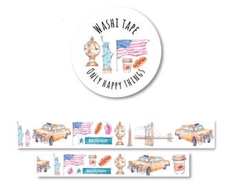 WASHI NEW YORK / travel city trip usa united states holiday bullet journal snail mail stationery / onlyhappythings